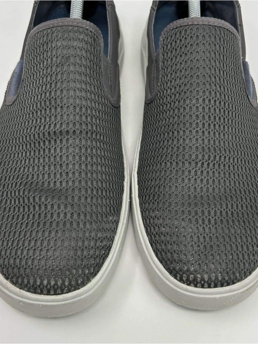 OluKai Lae‘ahi Men's Slip-On Sneakers Gray/Blue Breathable Casual Shoes Size 12